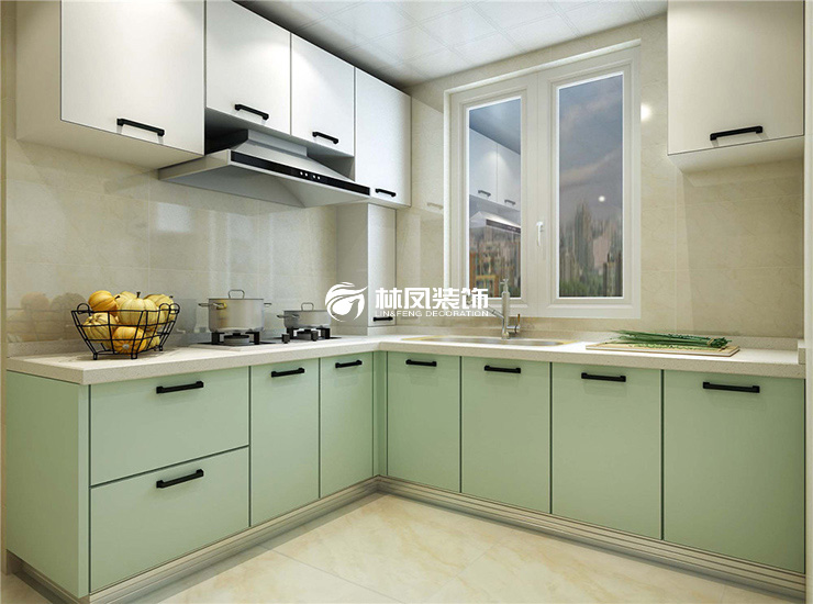 厨房浅色橱柜设计装修效果图
