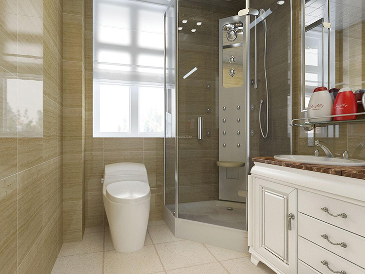 现代风格落地式浴室柜装修效果图
